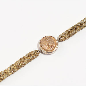 Straw Into Gold Woven Bracelet - Fire