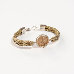 Straw Into Gold Woven Bracelet - Fire