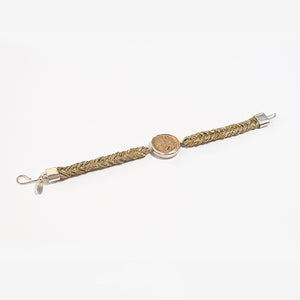 Straw Into Gold Woven Bracelet - Fire
