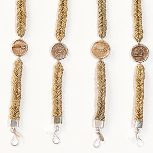 Straw Into Gold Woven Bracelet - Fire