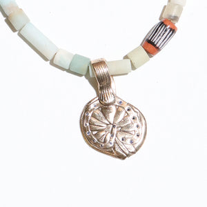 Adventurine Pressed Flower Necklace