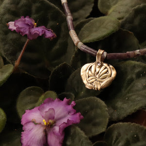 Amethyst Pressed Flower Necklace