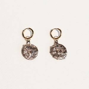 Pressed Flower Citrine Charm Earrings