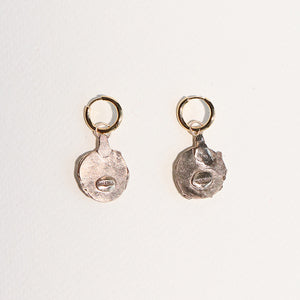 Pressed Flower Citrine Charm Earrings