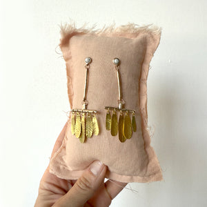 Pearl Leaf Earrings