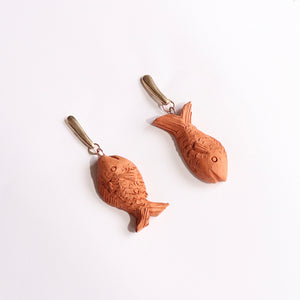 Terra Cotta Fish Earrings