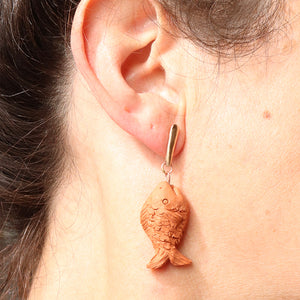 Terra Cotta Fish Earrings