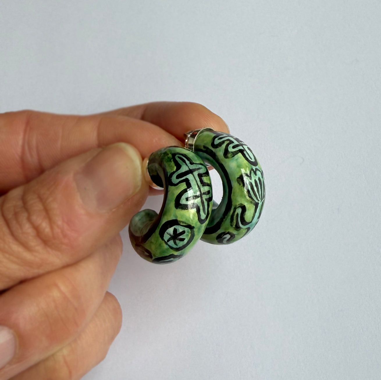 Green Folklore Hoops
