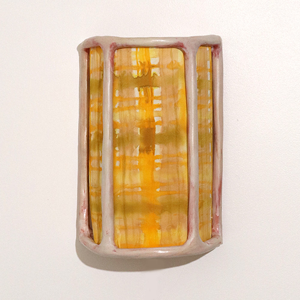 Lantern Sconce in Sunshine Plaid