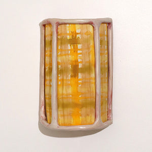 Lantern Sconce in Sunshine Plaid