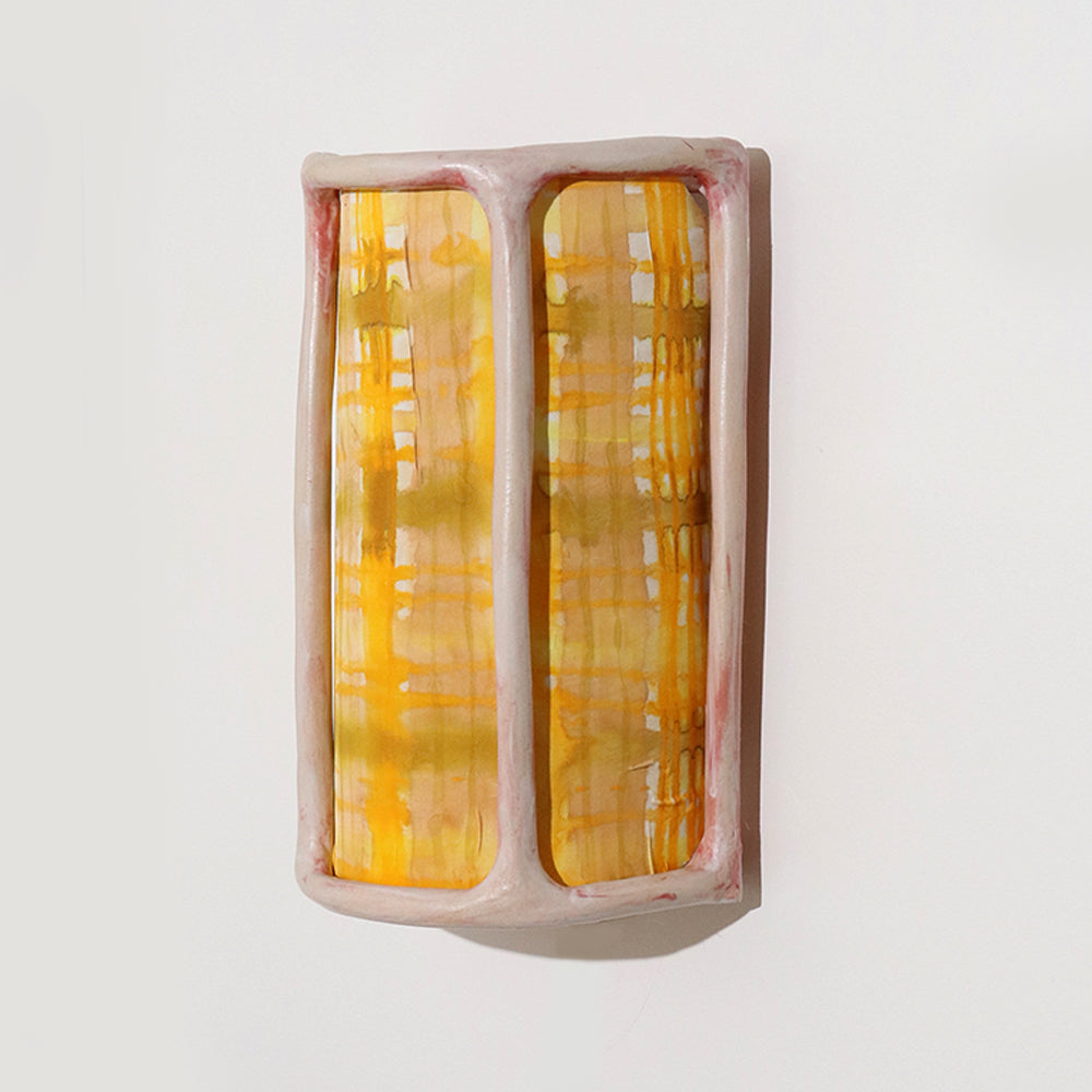 Lantern Sconce in Sunshine Plaid