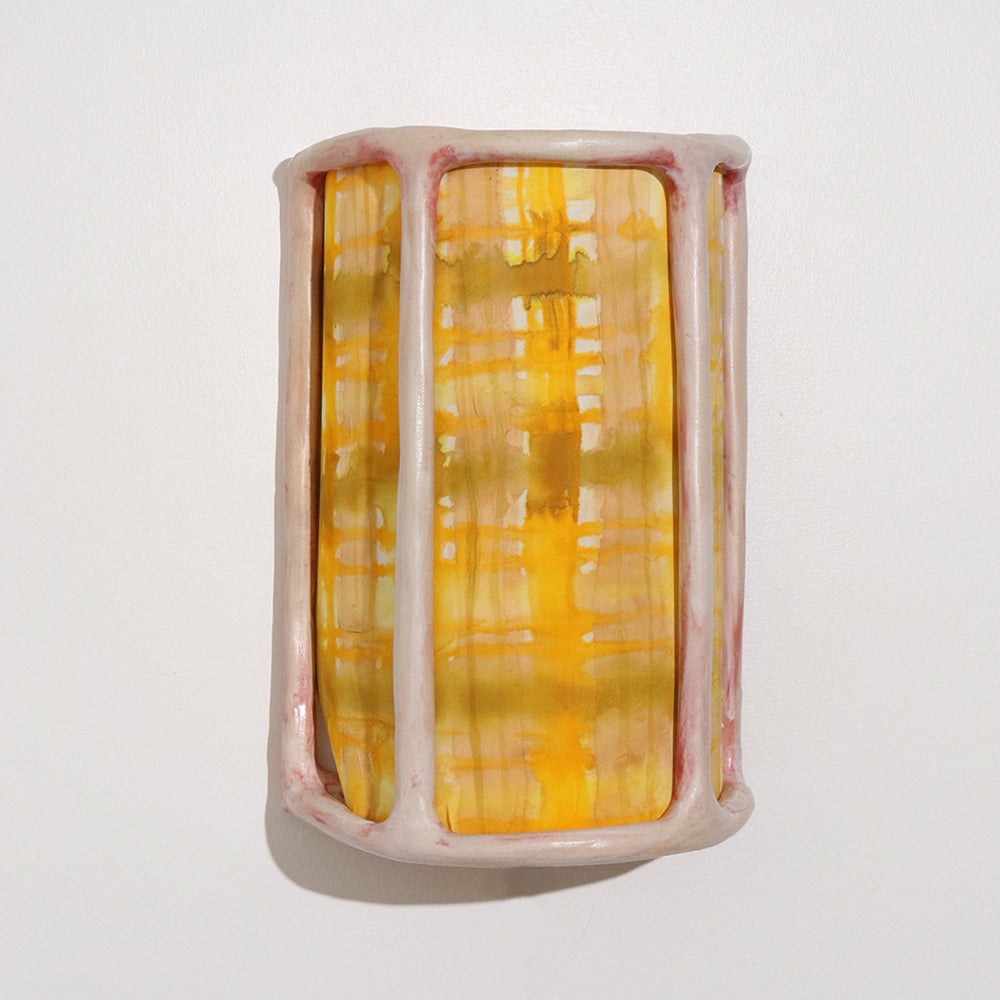 Lantern Sconce in Sunshine Plaid