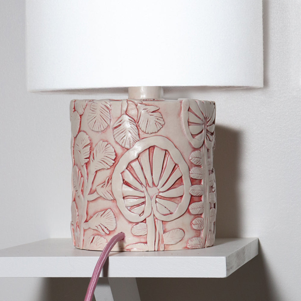 Prototype - Large Table Lamp Pressed Flowers