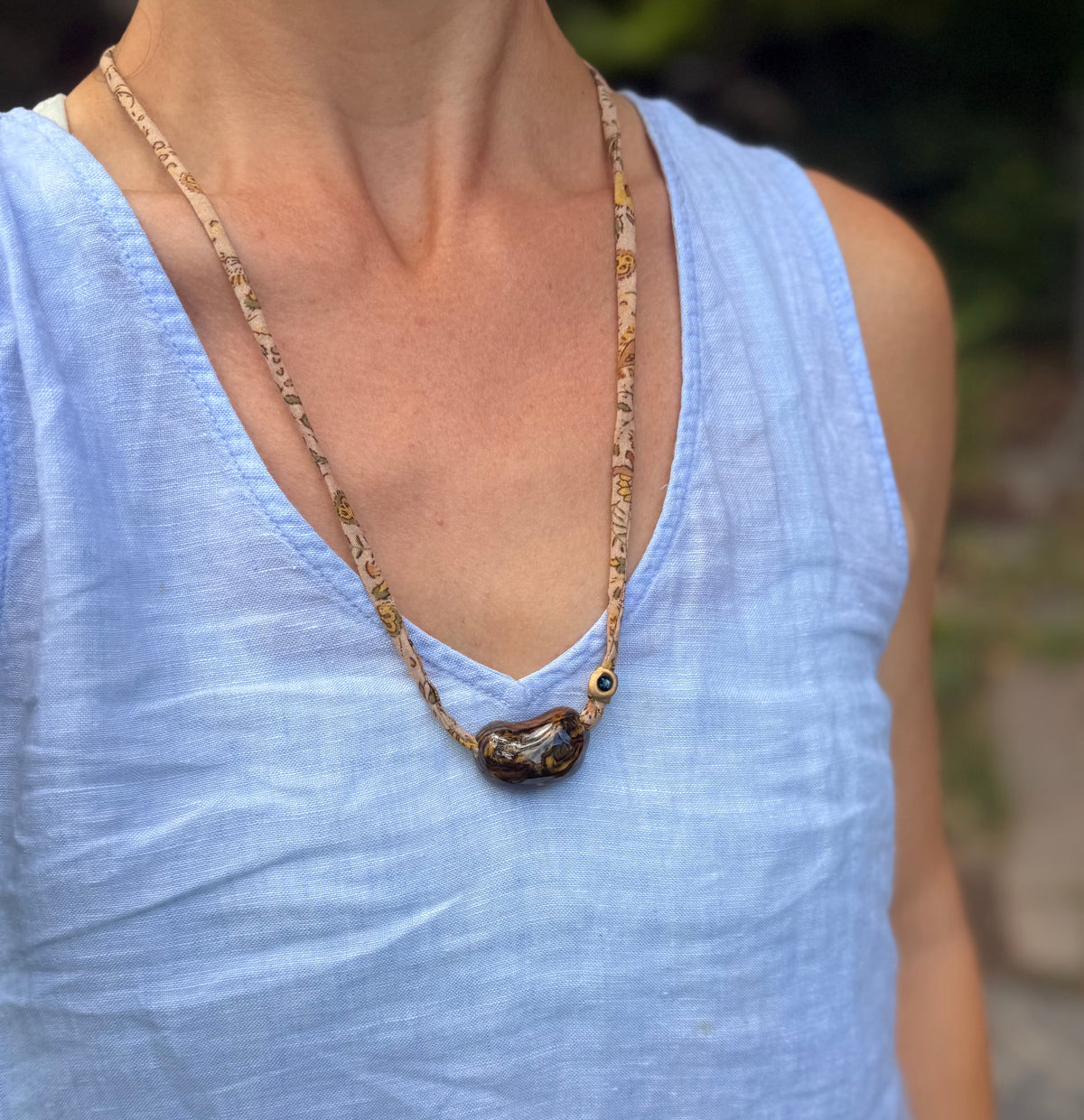 Magic Bean Ceramic Necklace