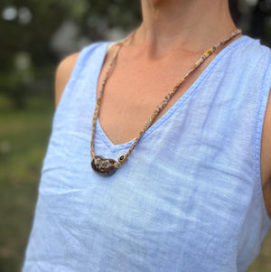 Magic Bean Ceramic Necklace
