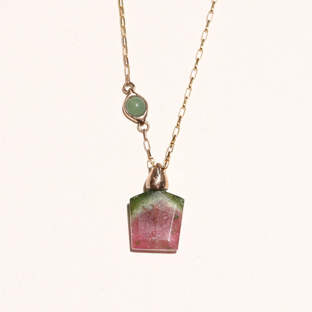 Tourmaline Shield Necklace