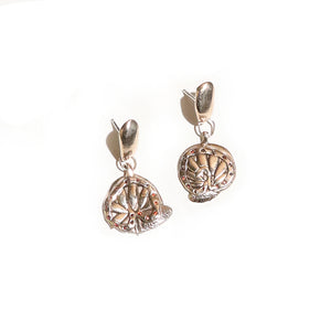 Pressed Flower Earrings with Stone Halo