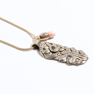 Long Charm Pressed Flower Necklace