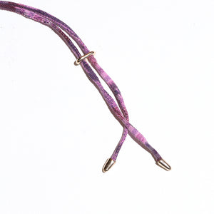 Purple Cord Charm Necklace