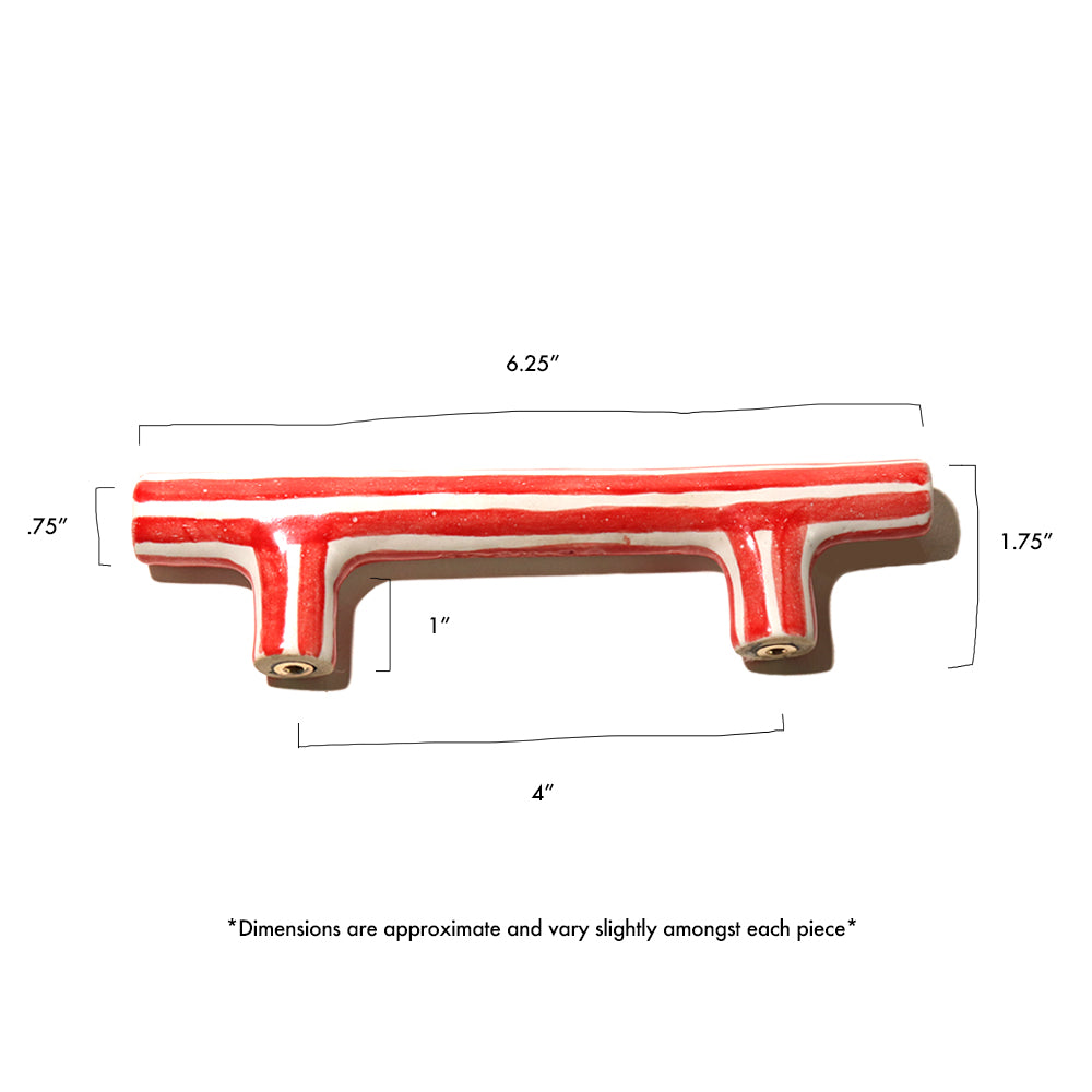 Small Striped Drawer Pull