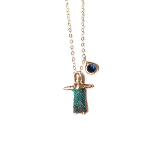 Blue Worry Doll Necklace