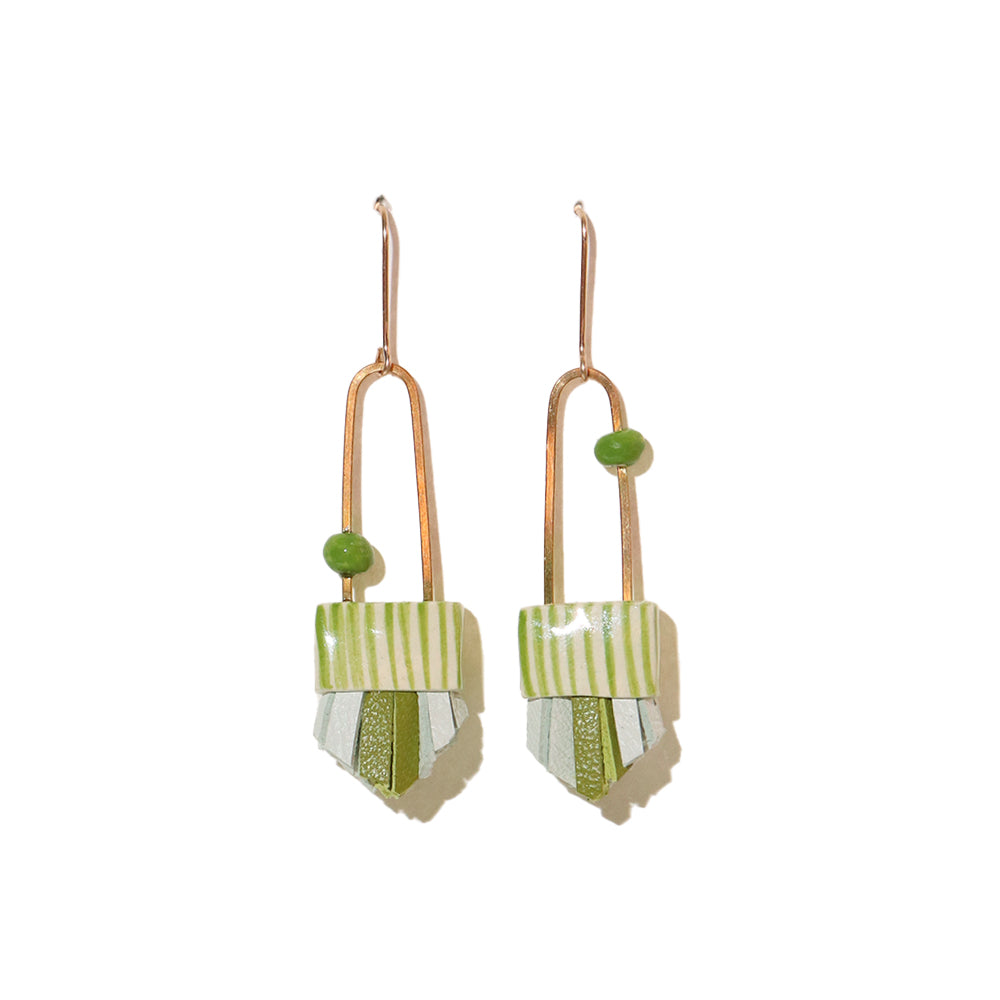 Regalo Shortie Earrings - Big Top Green