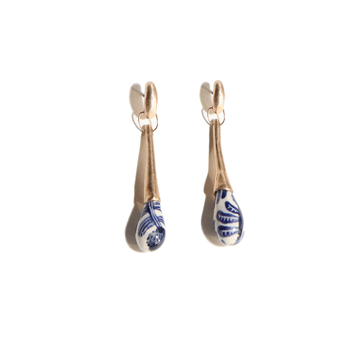 Blue Bud Drop Earrings
