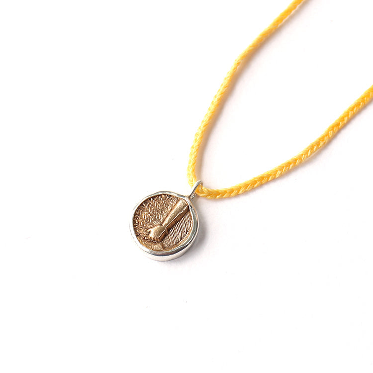 Braided Elementos Medallion Necklace - Earth