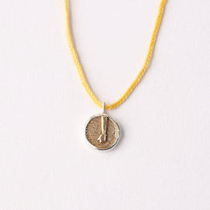 Braided Elementos Medallion Necklace - Earth