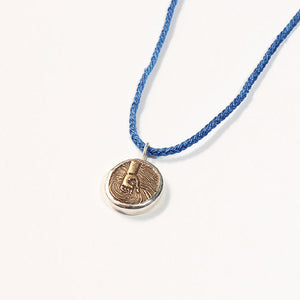 Braided Elementos Medallion Necklace - Water