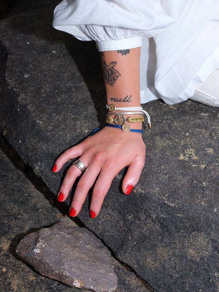 Straw Into Gold Woven Bracelet - Water