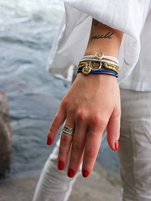 Straw Into Gold Woven Bracelet - Water