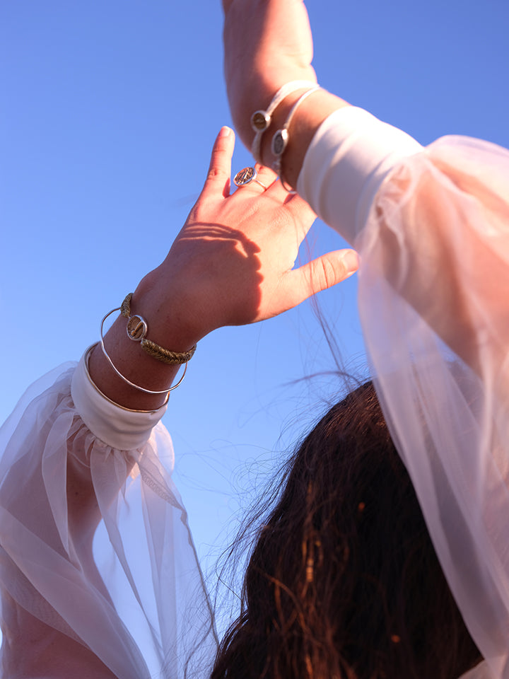 Straw Into Gold Woven Bracelet - Air