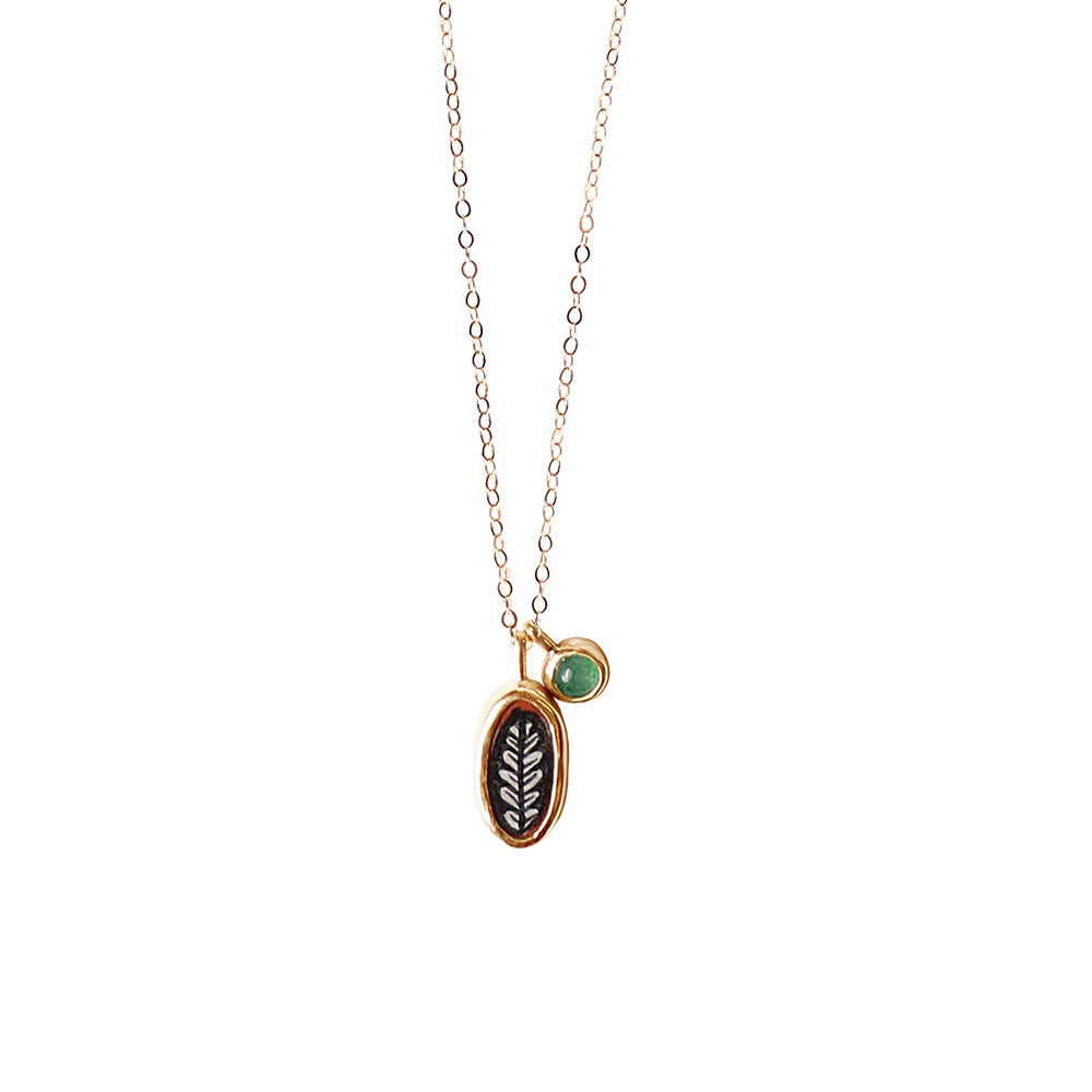 Earth Elementos Charm and Gemstone Necklace
