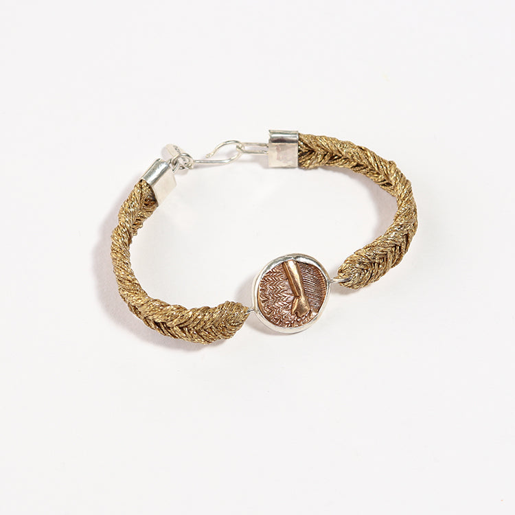 Straw Into Gold Woven Bracelet - Earth