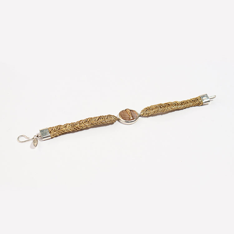 Straw Into Gold Woven Bracelet - Earth