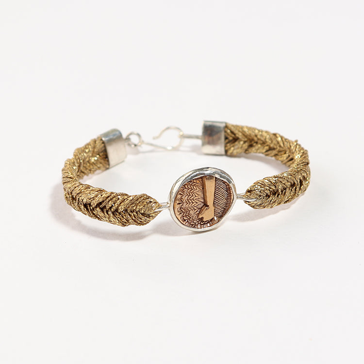 Straw Into Gold Woven Bracelet - Earth