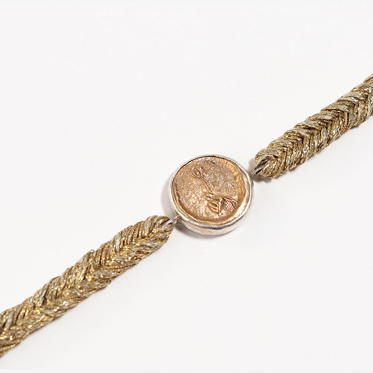 Straw Into Gold Woven Bracelet - Fire