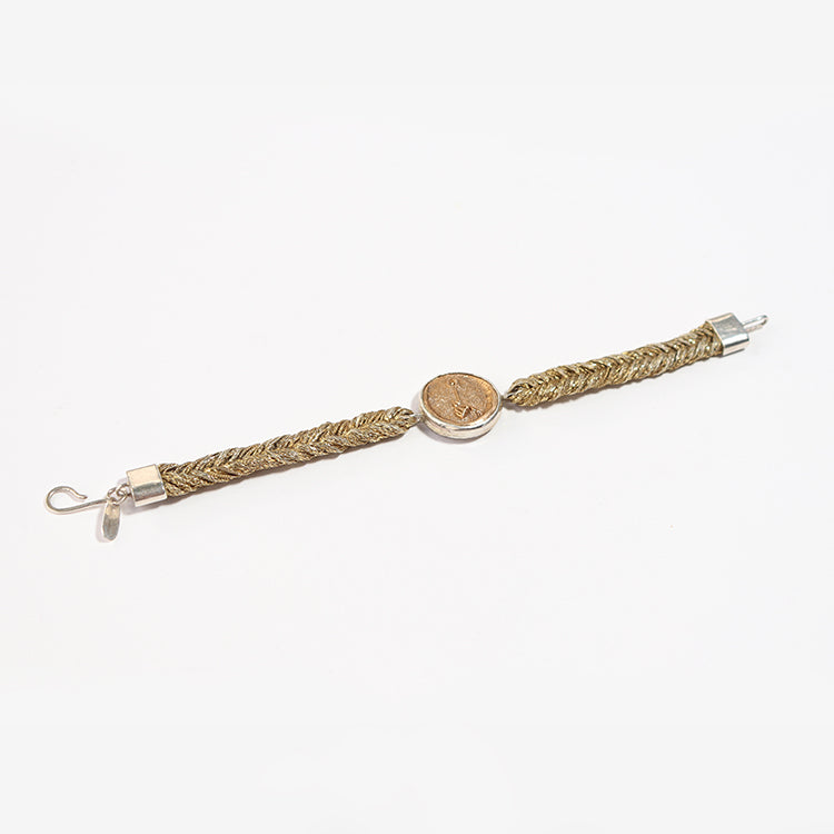Straw Into Gold Woven Bracelet - Fire