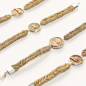 Straw Into Gold Woven Bracelet - Fire