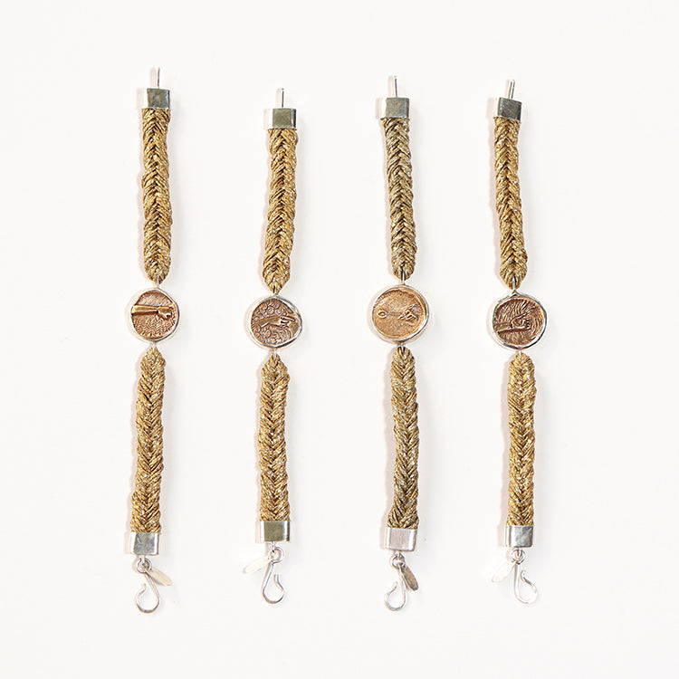 Straw Into Gold Woven Bracelet - Earth