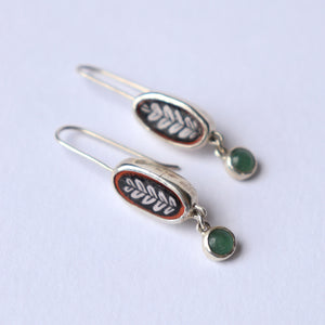 Earth Elementos Gemstone Charm Earrings