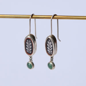 Earth Elementos Gemstone Charm Earrings