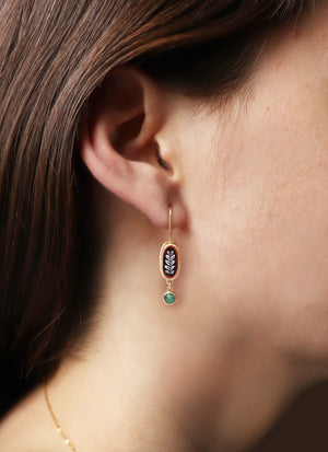 Earth Elementos Gemstone Charm Earrings