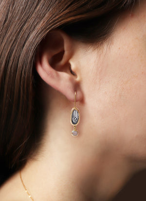 Water Elementos Gemstone Charm Earrings