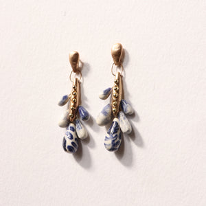 Euphorbia Earrings - Flora Blue