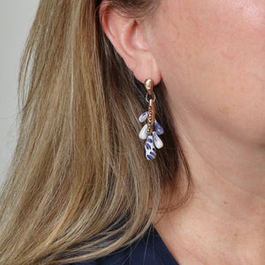 Euphorbia Earrings - Flora Blue