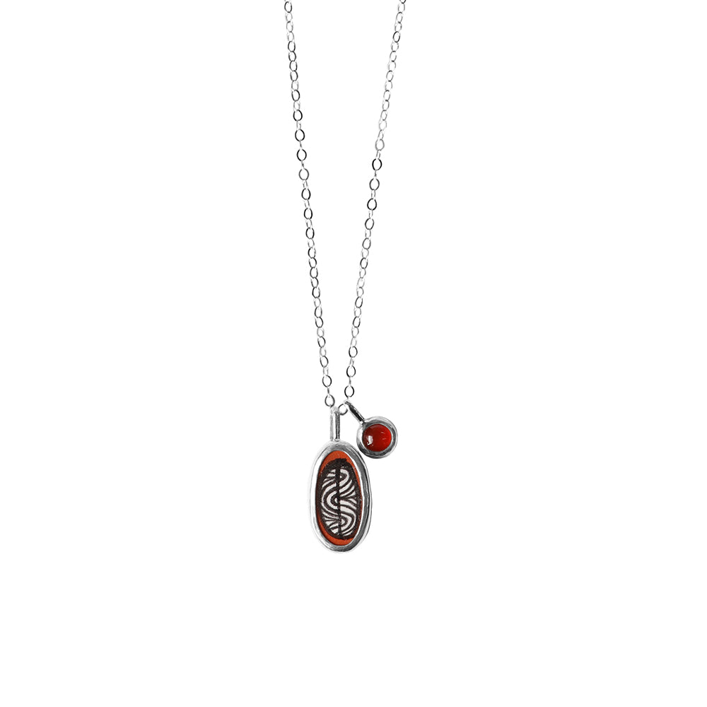 Fire Elementos Charm and Gemstone Necklace