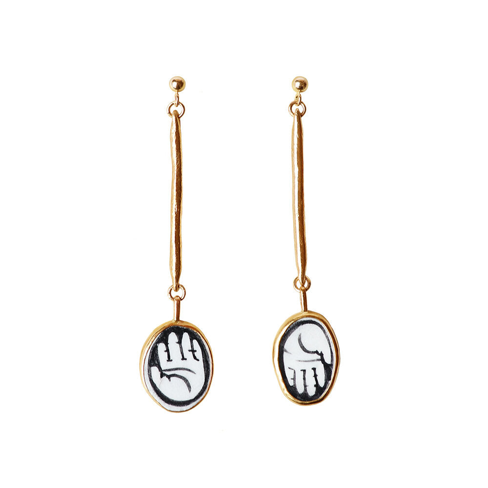 Madewell pearl hand jive earrings clearance