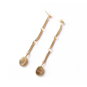 Bronze Link Seedling Earrings
